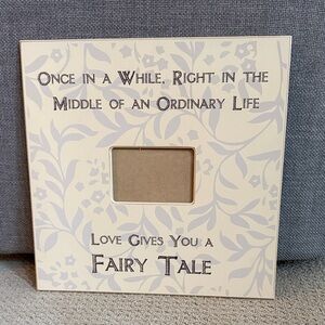 Decorative Cream and Gray Quote Frame